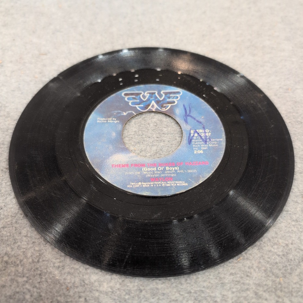 Waylon Jennings Dukes of Hazzard Theme Good Ol Boys 45 RPM Vinyl Record PB-12067 - Picture 3 of 4